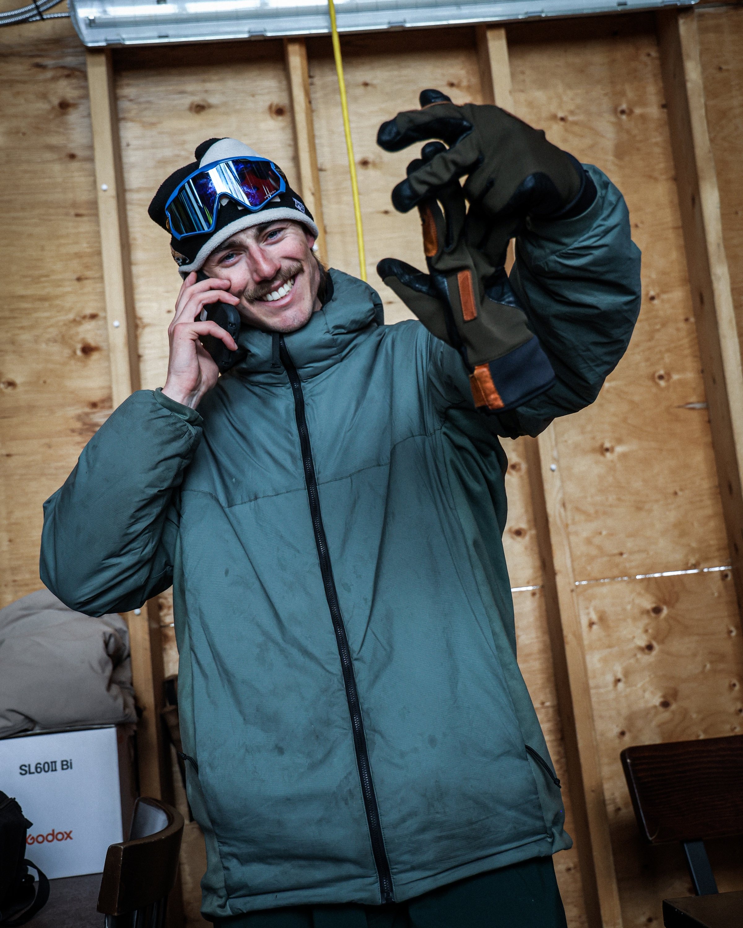 Carter smiling during a production day