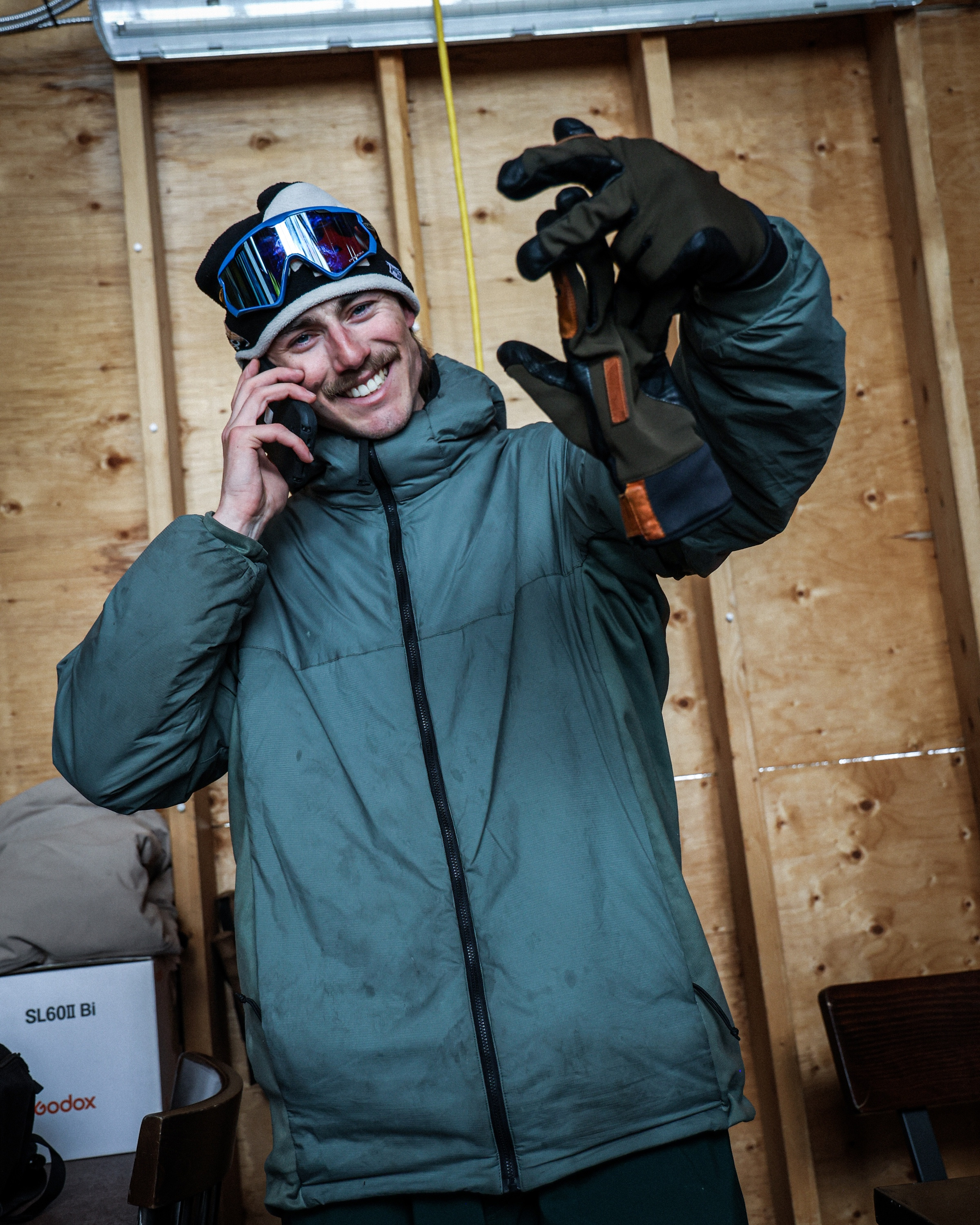 Carter Edwards smiling during a production day