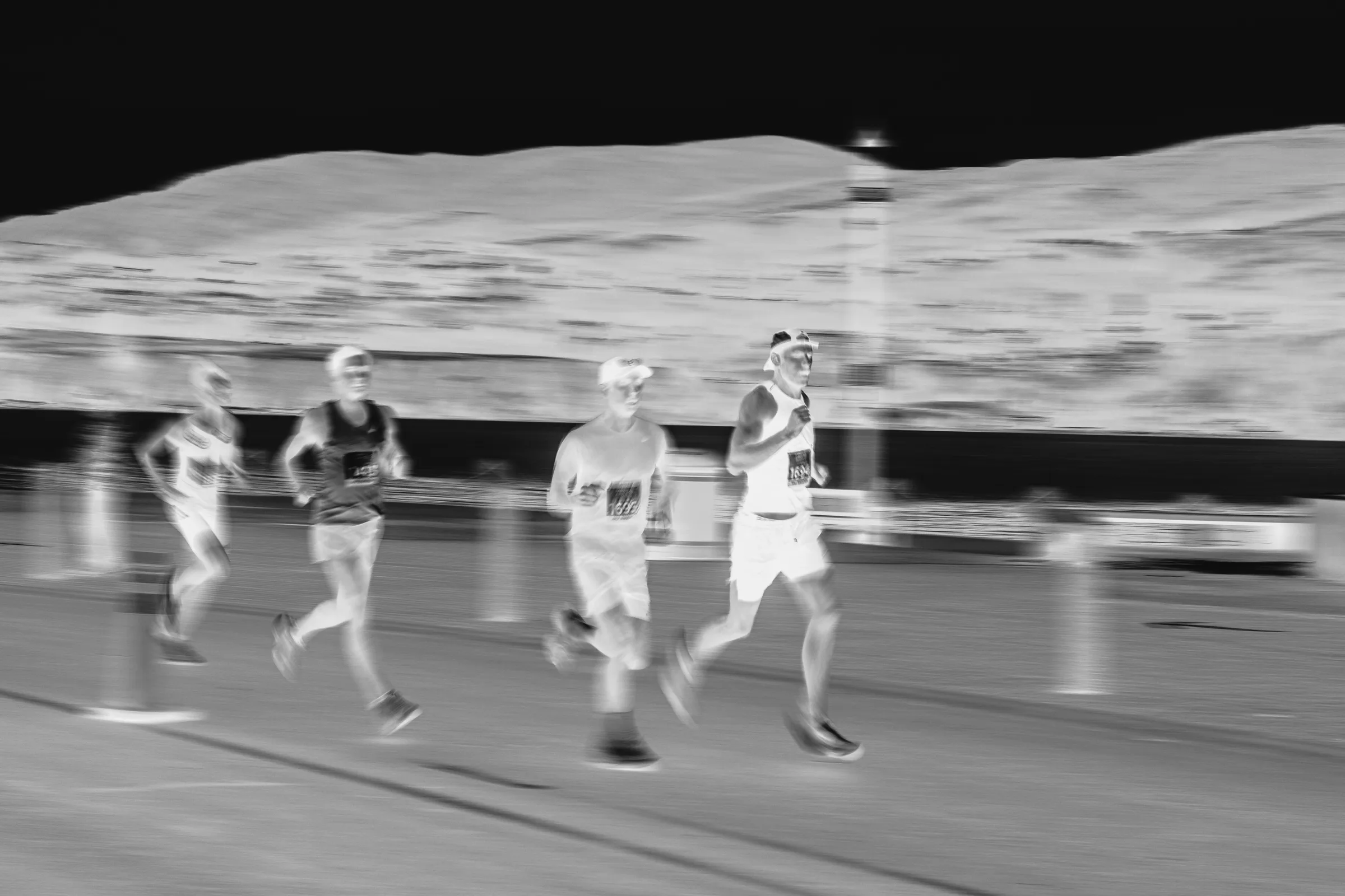 A runner moving through the open course
